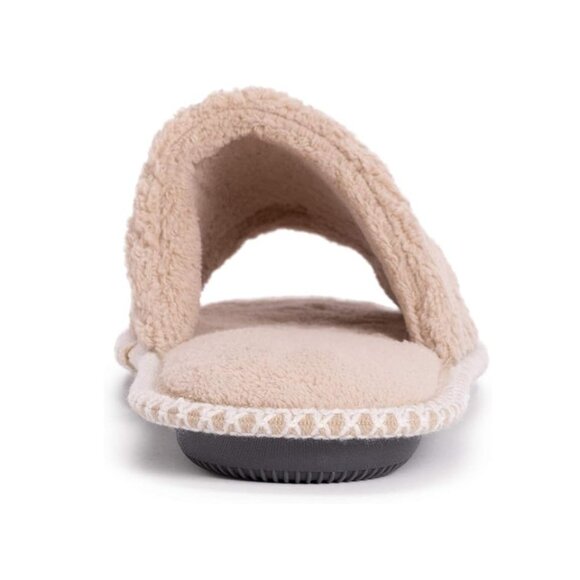 No Box MukLuk Women Sally Micro Chenille Scuff Slippers Tan L (9-10) $40 1C434 - Picture 4 of 6